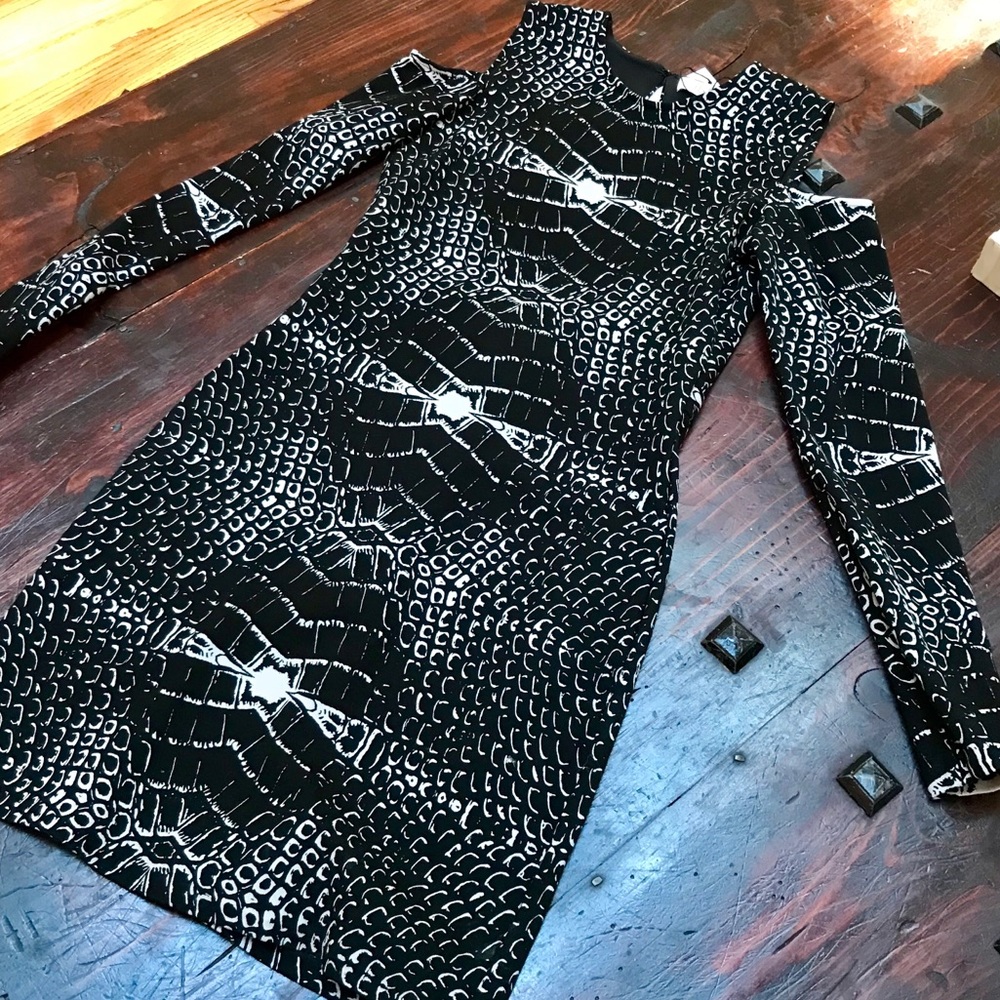 Parker Long sleeved Bodycon Dress in Falcor